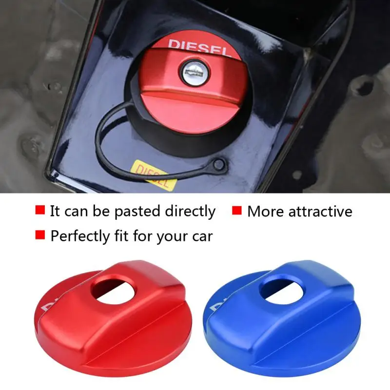 

Aluminum alloy Car Diesel Fuel Tank Decoration Cover Cap Trim for Land Rover Defender 90 110 2007-2016 Red/Blue