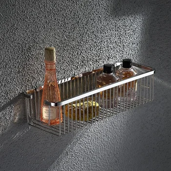 

Houmaid Bathroom Stainless Steel Storage Shelves Shower Room Polished Holder Kitchen Bolt Inserting Type Storage Rack