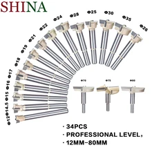 34PCS 12mm-80mm Forstner Tips Woodworking Tools Hole Saw Cutter Hinge Boring Drill Bits Set Round Shank Tungsten Carbide Cutter 34PCS 12mm-80mm Forstner Tips Woodworking Tools Hole Saw Cutter Hinge Boring Drill Bits Set Round Shank Tungsten Carbide Cutter