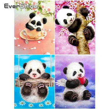 

Evershine Diamond Painting Panda Full Square Diamond Embroidery Sale Cross Stitch Diamond Mosaic Animals Picture Of Rhinestones
