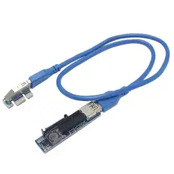 Мини PCI-EX1 удлинитель PCI-EX1 Интерфейс удлинитель кабеля адаптера PCI-EX1 к X1 адаптера USB3.0 горнодобывающего оборудования