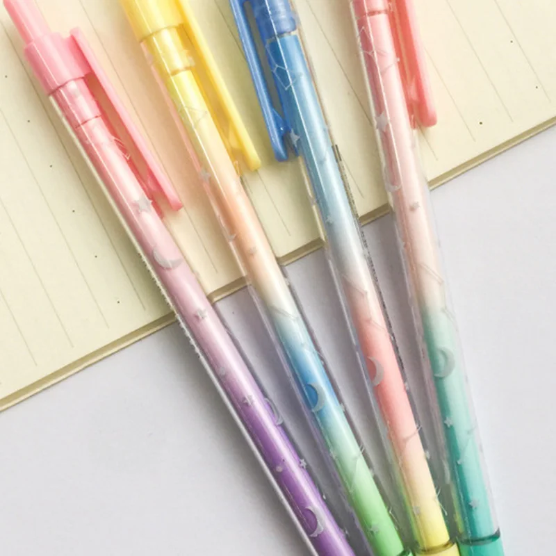 0,5 мм звездное небо механический карандаш милый градиент автоматические ручки для письма подарок девочек Kawaii Канцелярские Материал