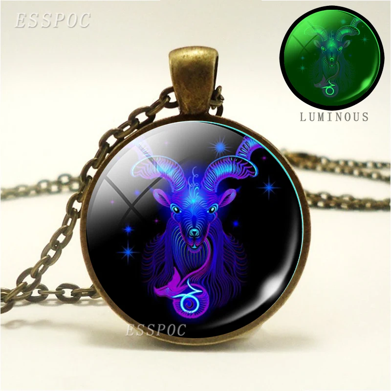 Ожерелье с подвеской в виде знака зодиака|luminous jewelry|birthday giftzodiac sign |