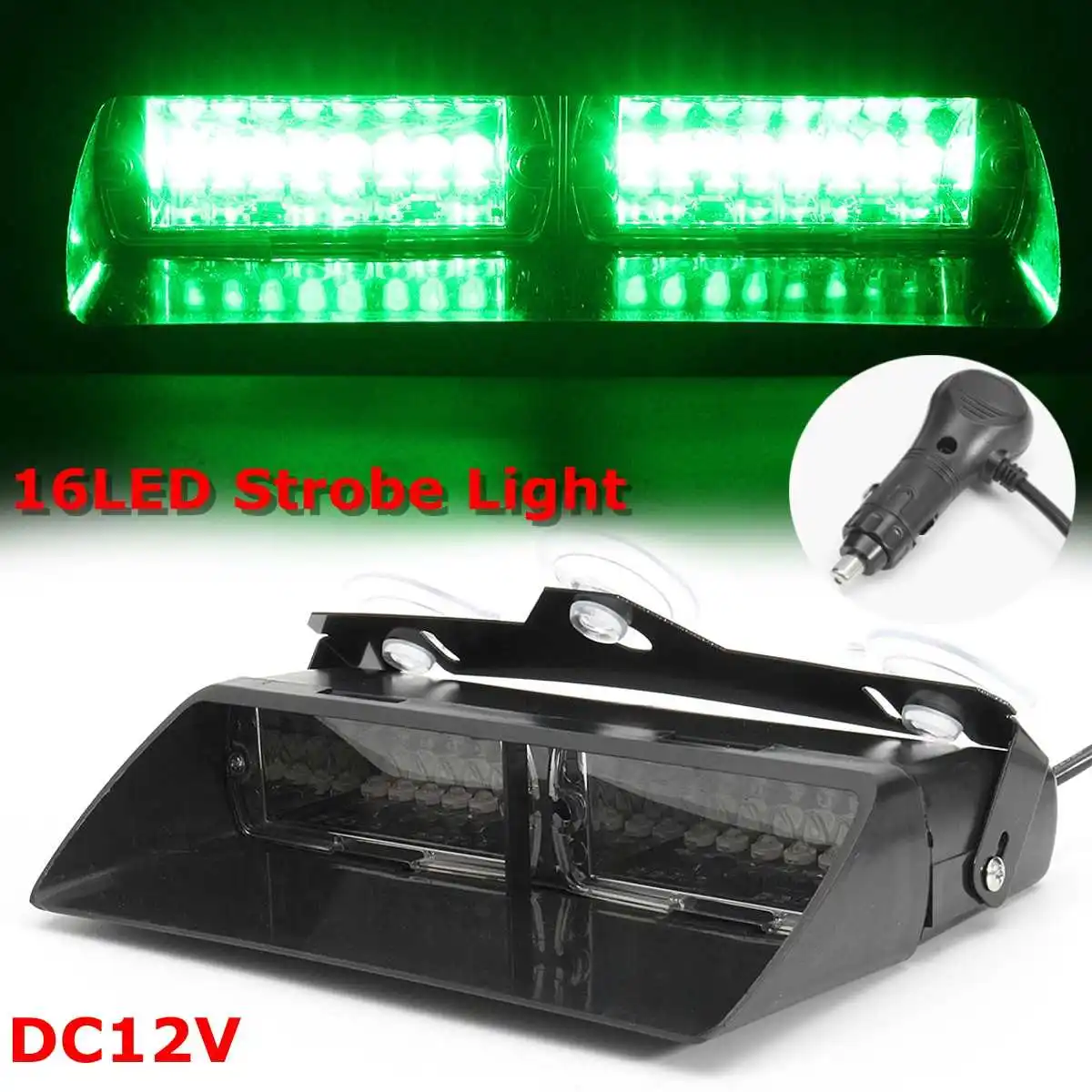 

12V Car Windshield Interior Roof Dash Lamp Emergency Strobe Light Warning Flashing Lights