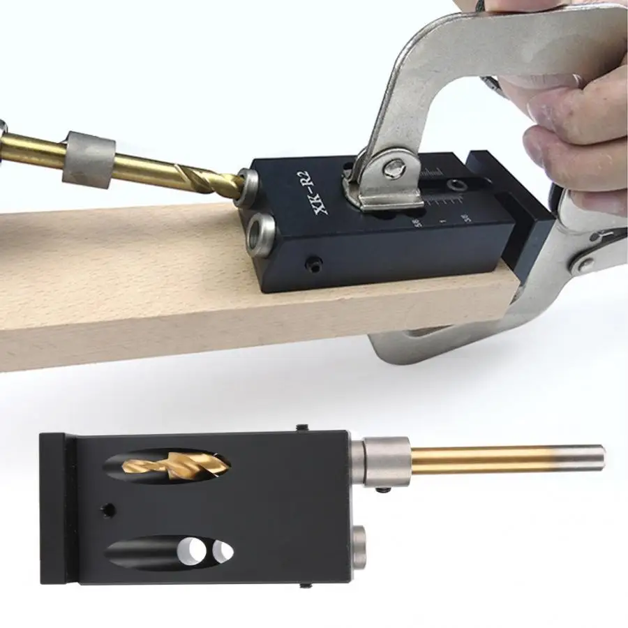 

Woodworking Oblique Hole Locator Jig Kit Angle Guide Puncher Locator Drill Bit Woodwork Tools