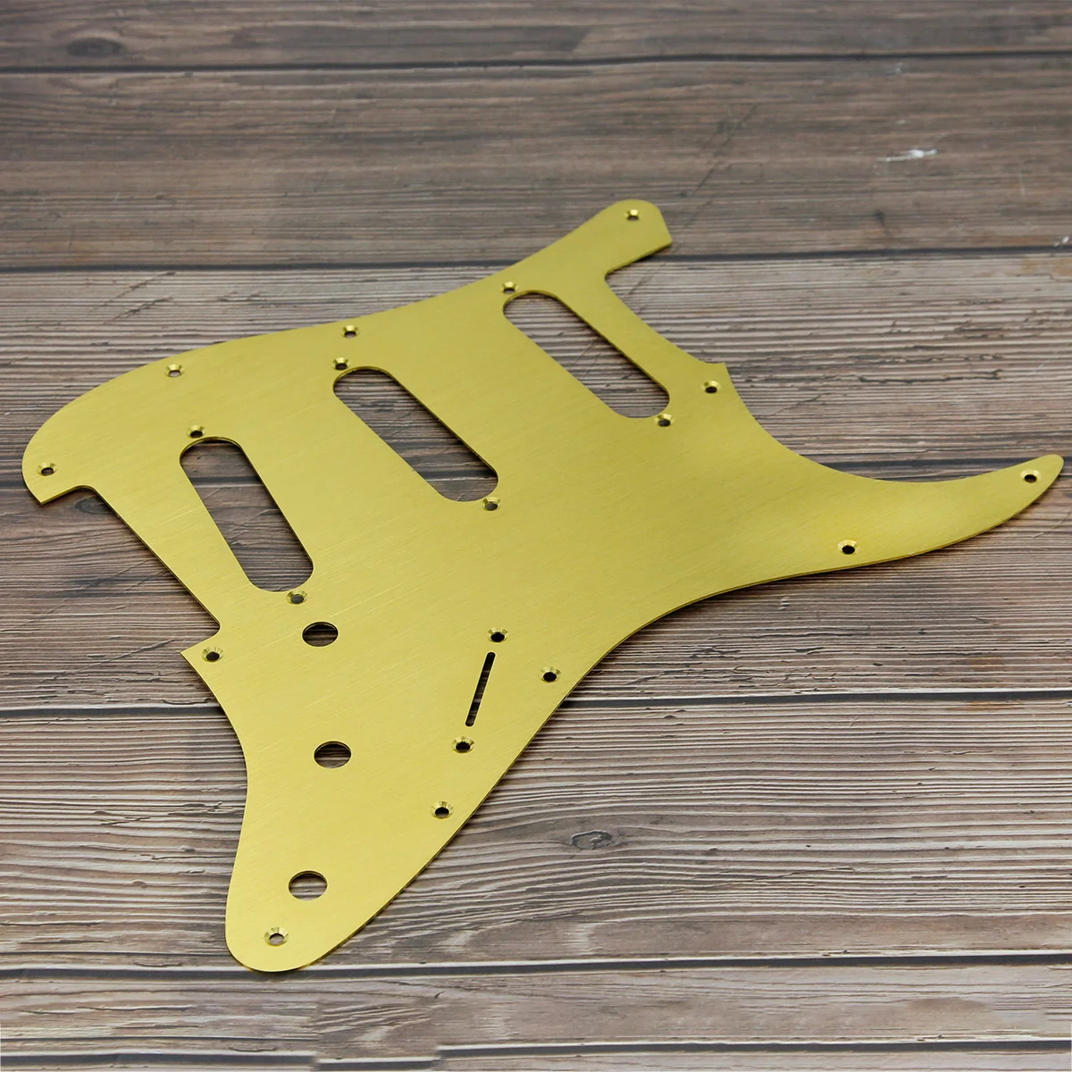 FLEOR Gold Metal Pickguard 11 Hole электрогитара Strat Pickguard царапина пластина SSS с винтами для гитарных частей