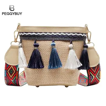 

Vintage Chinese National Style Ethnic Shoulder Bag Embroidery Handbags Women Small Crossbody Messenger Bag Tassel Tote Messenger