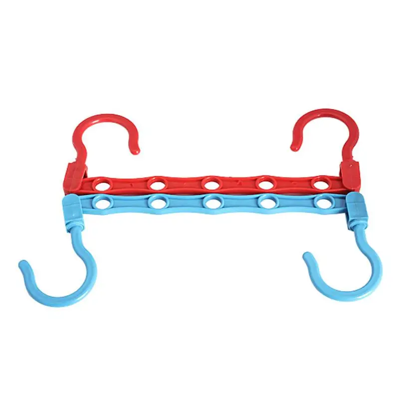 2 قطعة المنزل تخزين منظمة السنانير 5-ثقوب شماعات ملابس تجفيف رف وشاح علاّقات ملابس تخزين رفوف خزانة المنظم