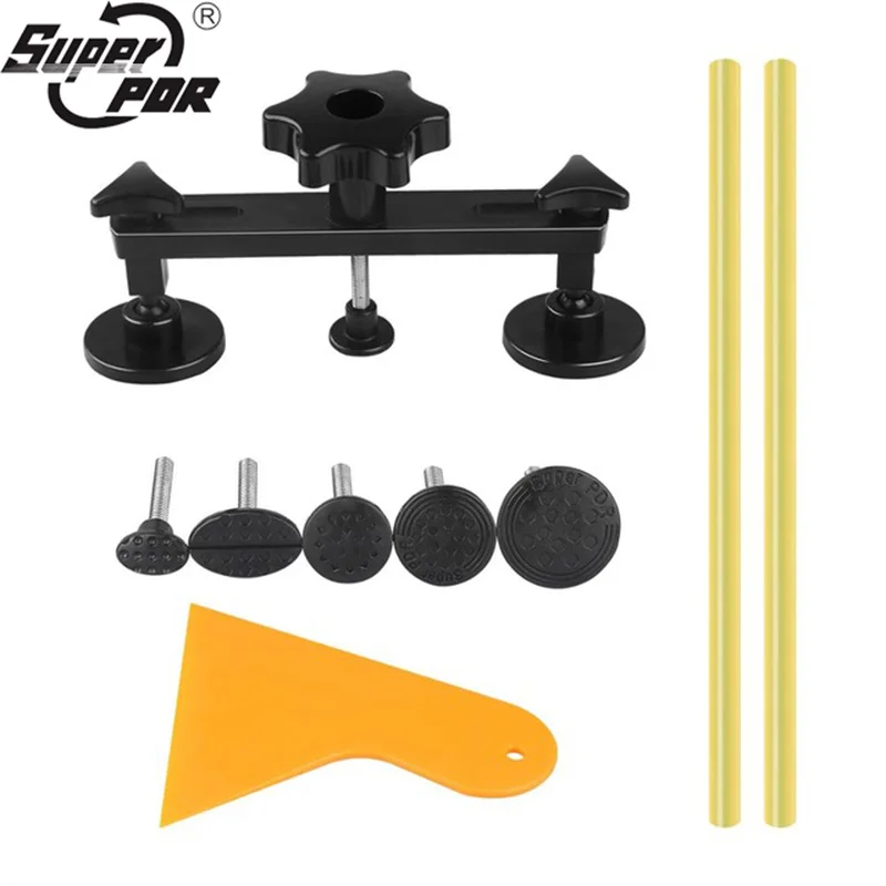 

Super PDR Tool Kit For Car Dent Pulling Bridge Paintless Dent Removal Kit Hot Adhesive Glue Sticks Dent Lifter Kit Hand Tool Set