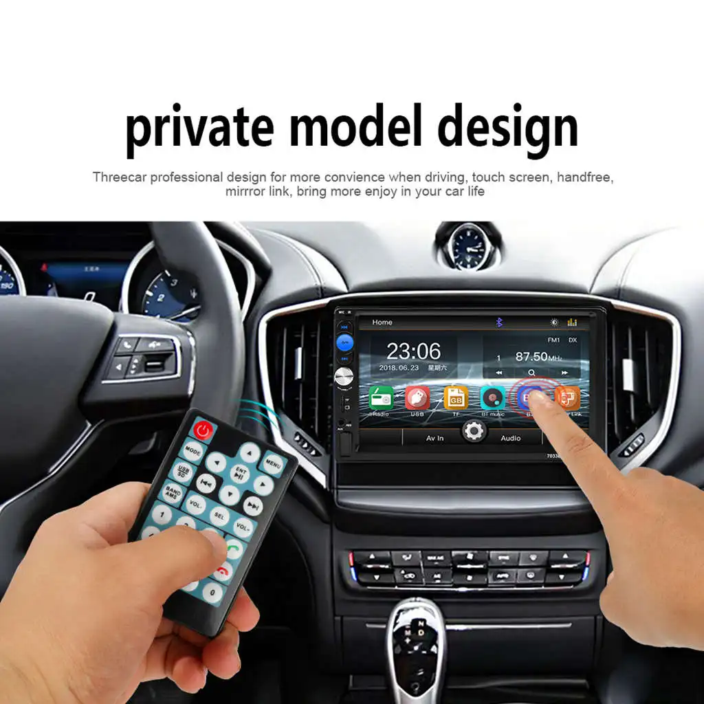 7033B автомобильный стерео радио 2 Din Mp5 плеер Mirrorlink Android 2Din автомобильное 7 дюймов