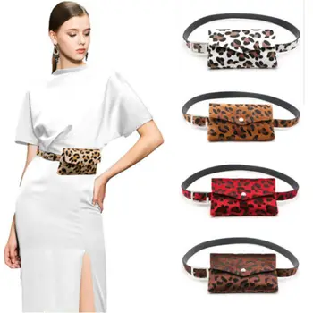 

Fashion Womens Waist Bag Girls Waist Fanny Pack Faux Leather Belt Button Waist Packs New 2019