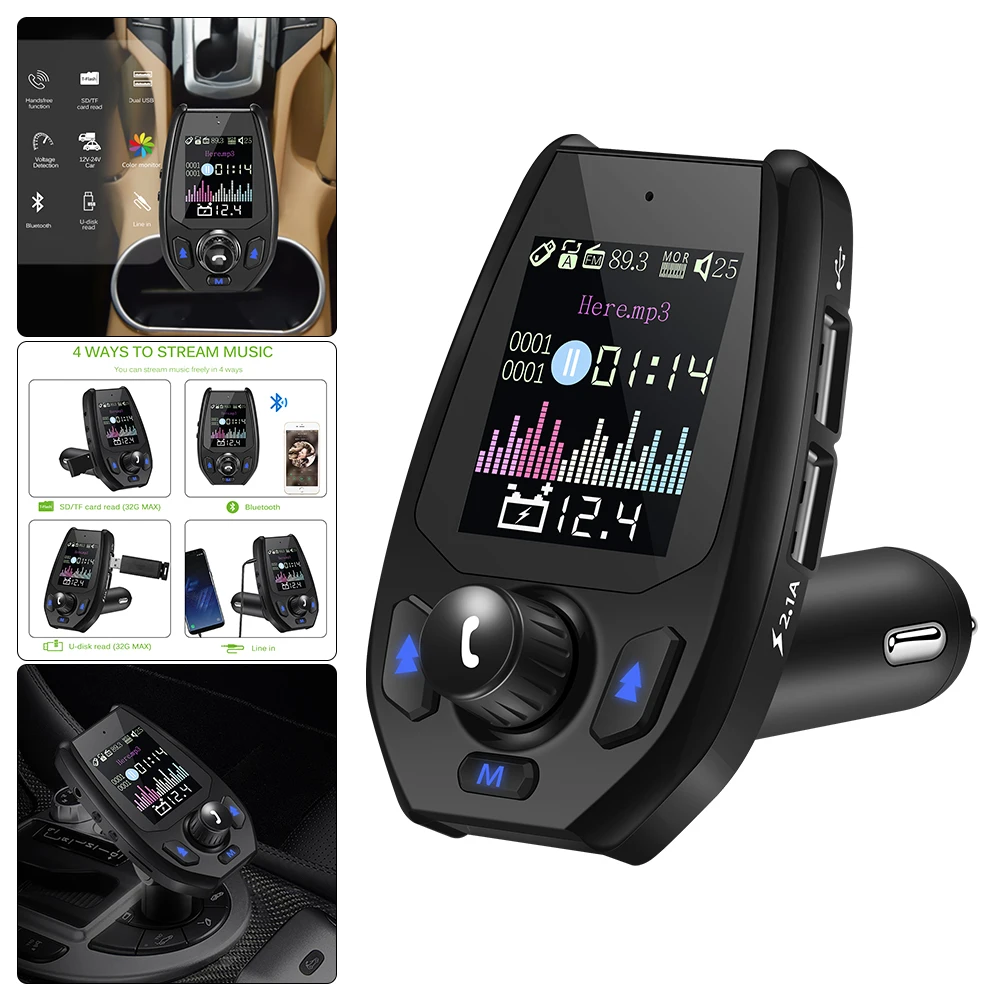 Автомобильный комплект Bluetooth автомобильный аудио mp3 плеер с 3 1 А быстрая зарядка