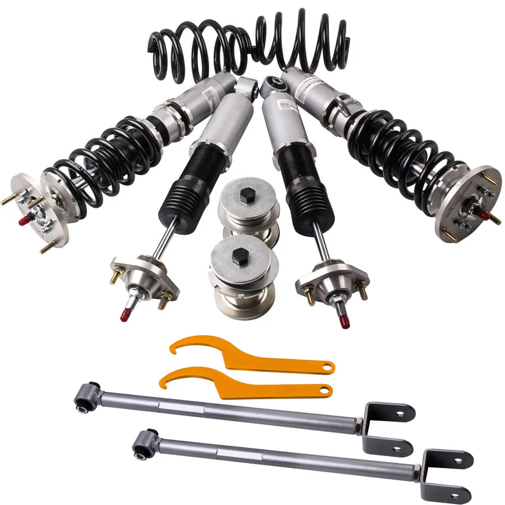 Coilovers Shock For BMW 3 Series E46 M3 328 320 M3 24 Way Adjust Damper Saloon Suspension Shock Absorber 1998-05+ Control arms