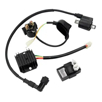 

Ignition Coil + CDI UNIT + Half-Wave Rectifier Regulator + Solenoid Relay Fit for 150/200/250CC Chinese ATV Quad