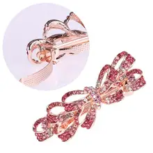 С украшением в виде кристаллов со стразами Блестящие заколки для волос с цветами элегантные волосы аксессуар