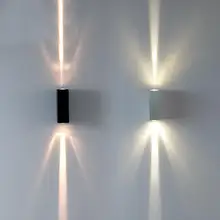 6 Вт светодио дный открытый настенный светильник IP65 Алюминий вверх и вниз освещения крыльцо Сад огни крыльцо светодио дный свет