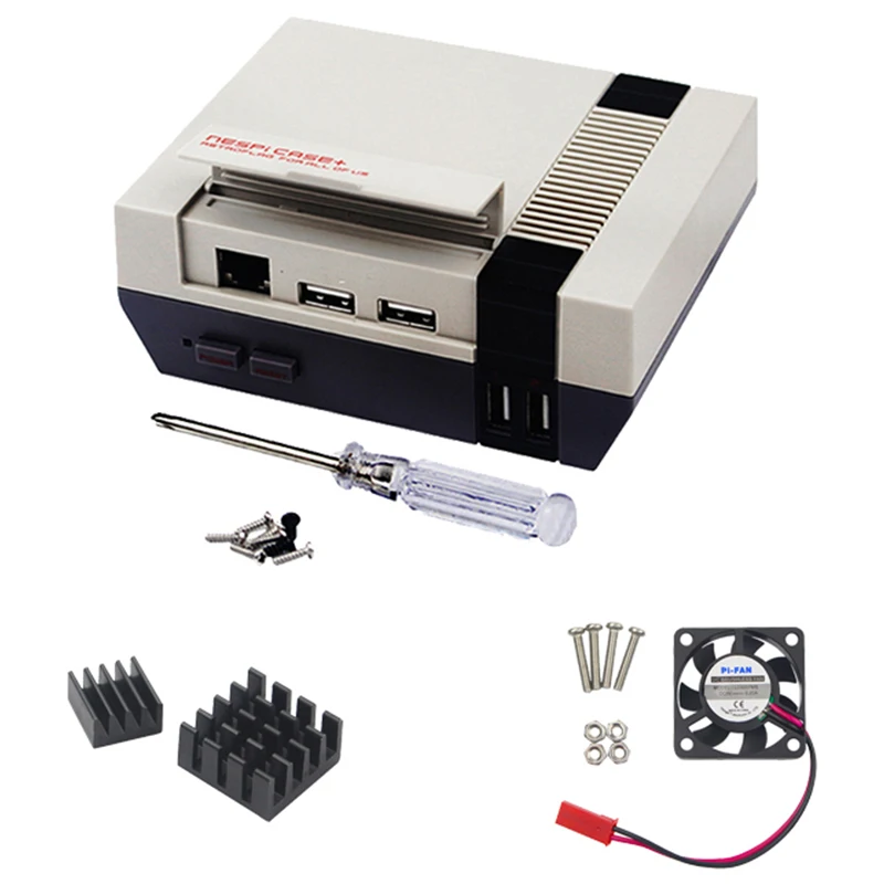 

hot-Retroflag NESPI Case+ Plus Safe Shutdown Functional POWER button Kit for Raspberry Pi 3 B+ /3/2B
