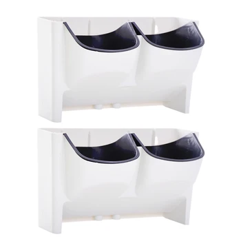 

2Pcs Creative Combination Wall Hanging Flower Pot Resin Plastic Flower Pot Wall-mounted Hanger Planter Pot Balcony Garden Decor