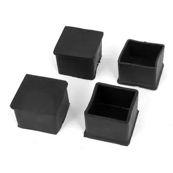 

Rubber furniture chair sofa leg socket foot cover laces 45x45mm 4 parts