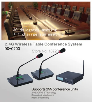 

New High Quality Takstar DG-C200 11 persons Table Conference Microphone System 2.4G Digital Wireless Conference System