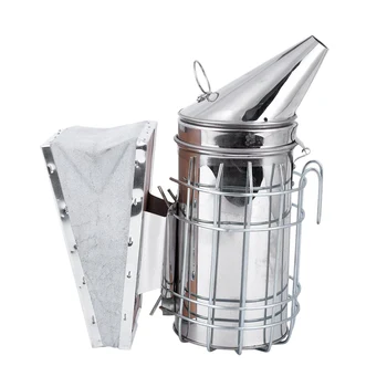 

Beekeeping Starter Tool Kit Set Of 4 With Bee Hive Smoker,Brush,Frame Grip,And Stainless Steel J-Hook Lifter Equipment(Bee-Kit