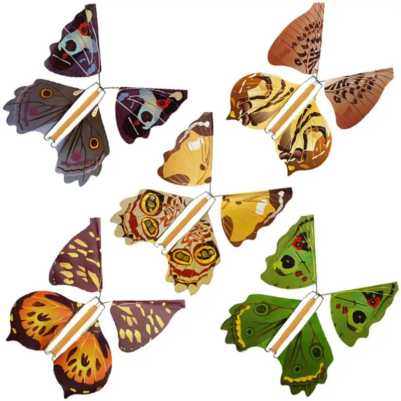 Волшебная летящая бабочка, перемена из пустых рук, свободные бабочки карты, трюки дети забавные игрушки гаджеты цвет случайный