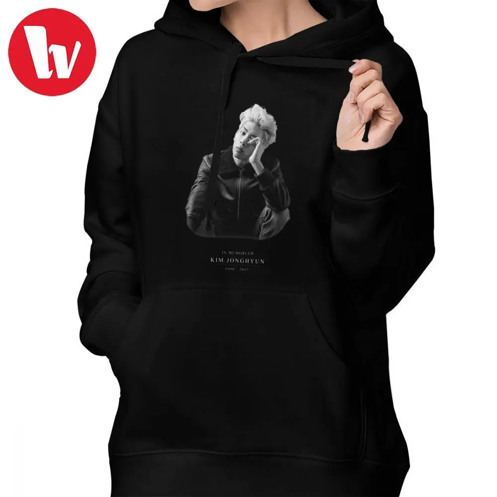 

Jonghyun Hoodie Jonghyun In Memoriam Hoodies Over Sized Street wear Hoodies Women Long-sleeve Graphic Cotton Pullover Hoodie