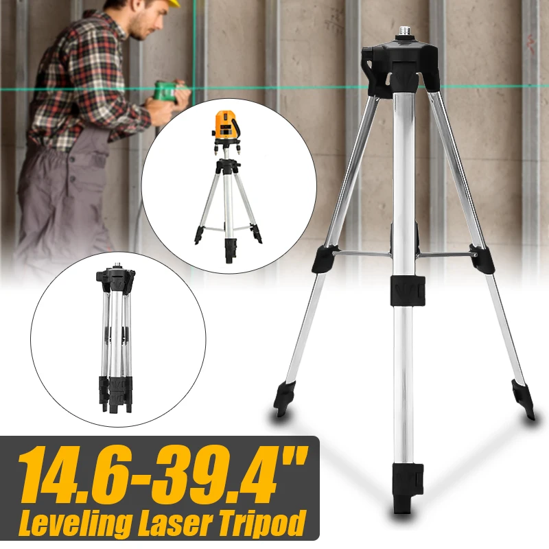 Adjustable Metal Aluminum Tripod Stand Holder for Laser Level Alloy Stand Tripod Measurement Tool Building Construction Tools