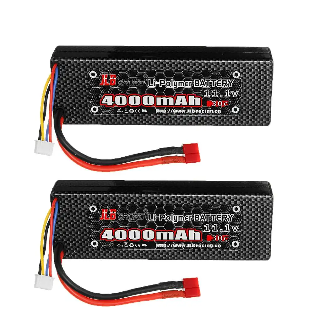 

1PCS/2PCS JLB Racing 11.1V 4000mAh 30C 3S Lipo Battery T Plug For 11101 21101 31101 J3 1/10 Rc Car RC Models Spare Part DIY Accs