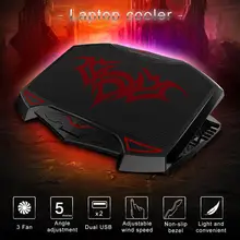 Кулер для ноутбука охлаждающая подставка для ноутбука Тихая 3 вентилятора двойной USB Охлаждающий коврик регулируемый держатель для ноутбука для macbook 1" 13" 1" 15" 15," 17"