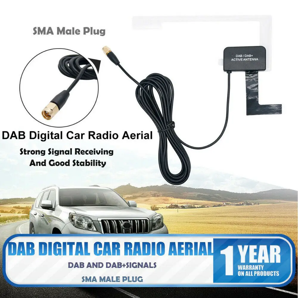 PIONEER AN-DAB 1 DAB DIGITAL CAR WINDOW RADIO GLASS MOUNT AERIAL ANTENNA LEAD