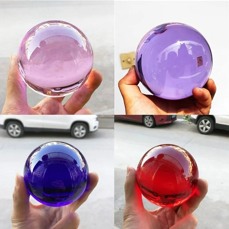 

Multicolor 50-100mm Magic Feng Shui Crystal Ball Lensball Crystal Sphere Glass Ball Birthday Gifts Desktop Home Decor Ornaments