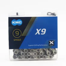 Цепь KMC X9.93 для горного велосипеда, оригинальная цепь для горного велосипеда, диаметр 116L, 9/18/27 скоростей, X9