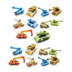 18 шт./упак. Бумага Puzzle игрушки 3D танки модели автомобилей детские образовательные головоломки собрал подарок военные игрушки