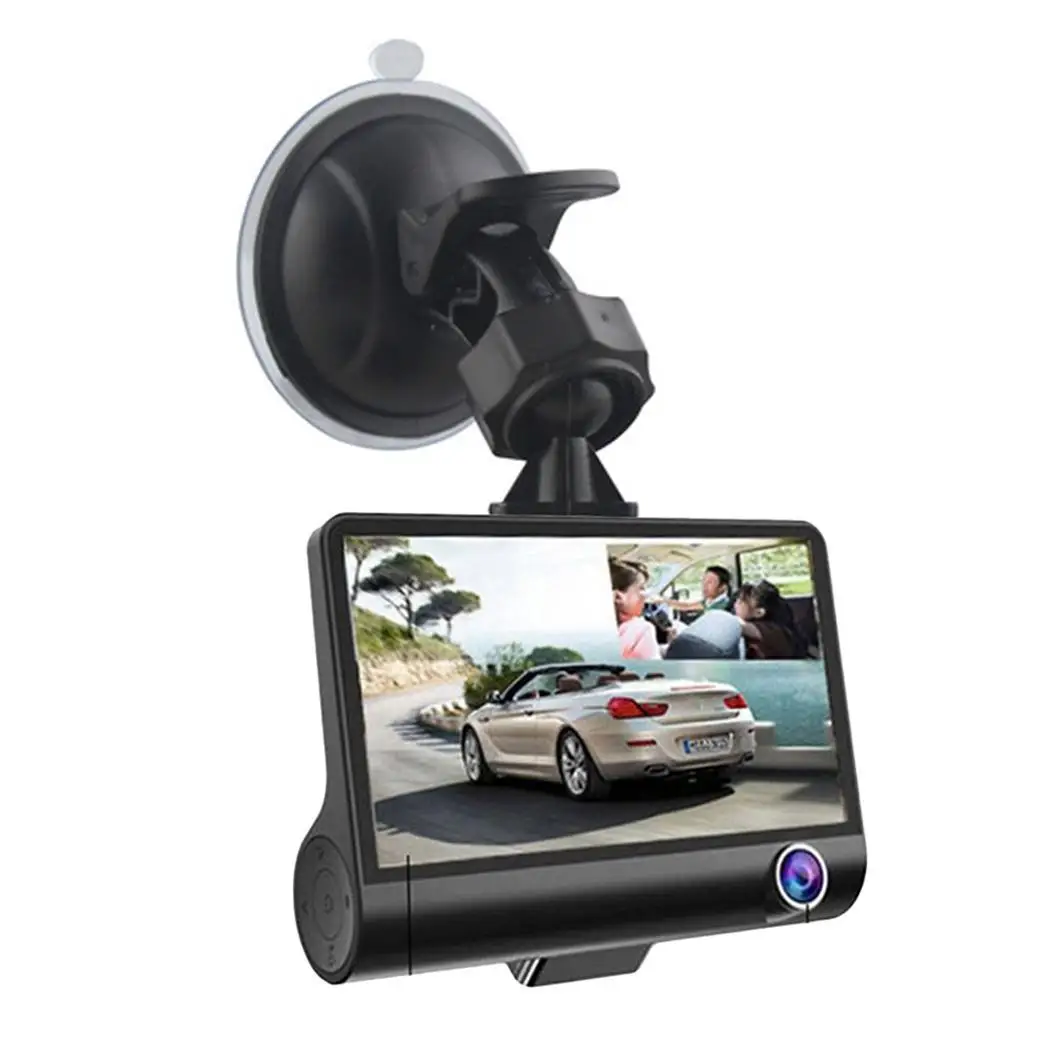 ABS Dash DVR Автомобильный видеорегистратор с 3 линзами для вождения 800x480 пикселей 2 5