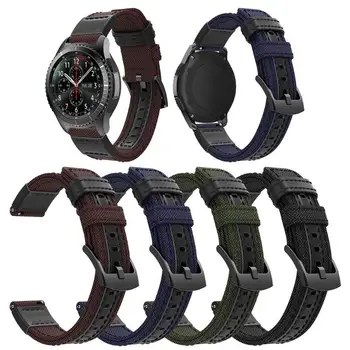 

22mm Canvas Sport Watch Band for Samsung Gear S3 Smart Watch Bracelet Wrist Strap Replacement for Samsung Gear S3 Accessories