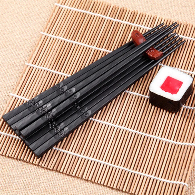 1 Pair China Japanese Korea Chopsticks Alloy Non-slip Sushi Chop Sticks Set Chinese Gift | Дом и сад