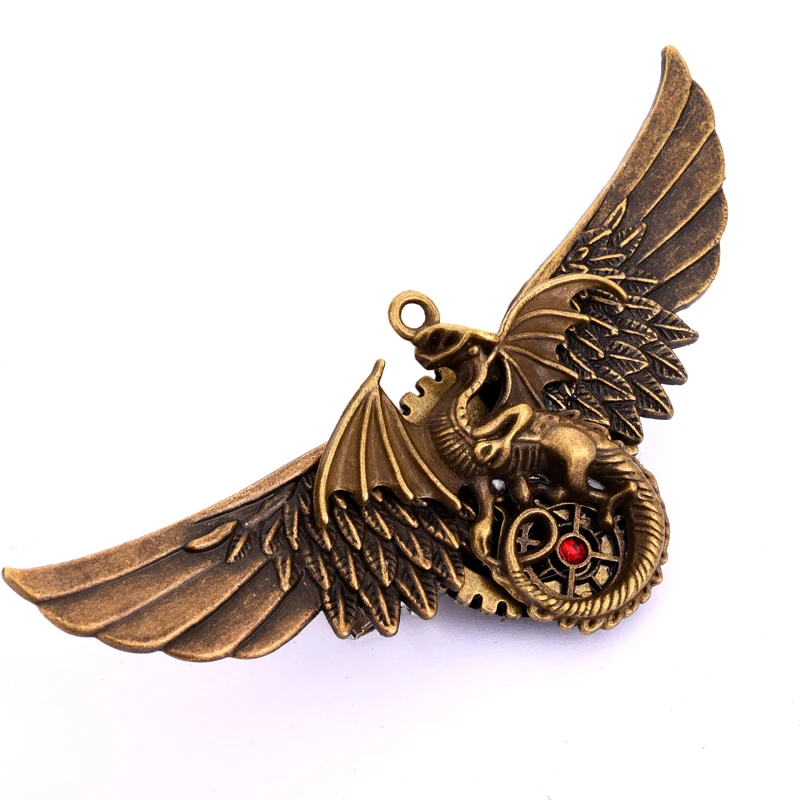 

Steampunk Angel Wings Hair Clip Women Men's Party Pin Christmas Gift Antique Dragon Hair Pin Gothic Accessories