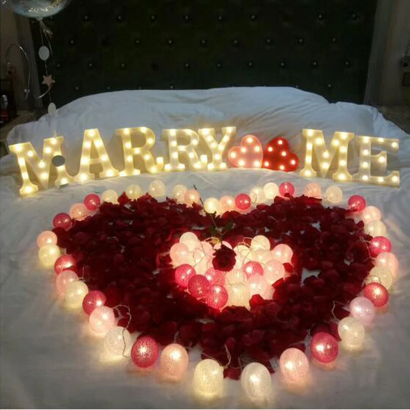 White Plastic Digital Letter LED Night Light Marquee Sign Alphabet Lights Lamp Outdoor Indoor Wall Decor Valentine's Day Gift | Лампы и