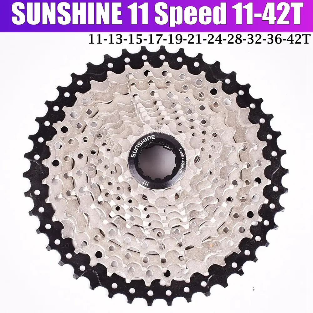 SUNSHINE 11 speed Freewheel MTB Запчасти для горного велосипеда кассета Freewheel Золотой 11-42T 46T 50T для запчастей XT M8000 SLX M7000 M9000