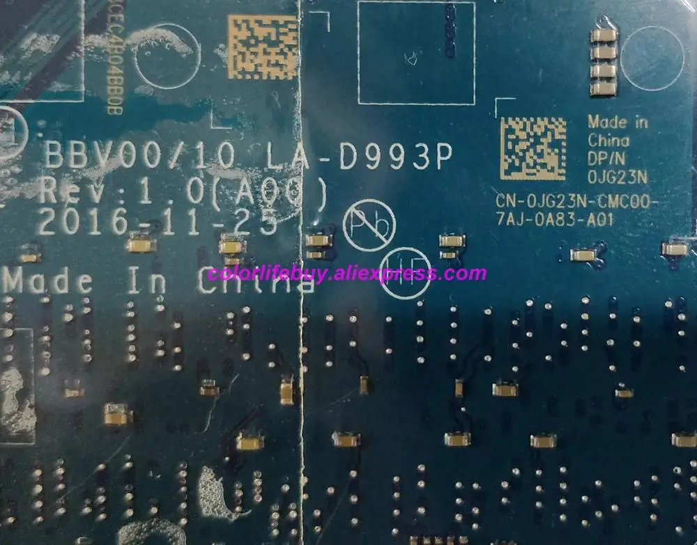  Genuine JG23N 0JG23N CN-0JG23N BBV00/10 LA-D993P i5-7300HQ GTX1050 4GB Laptop Motherboard for Dell 
