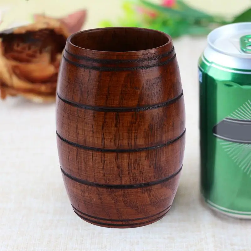 Экологичная деревянная чашка натуральный деревянный классический ручной работы прочный Jujube большой живот пиво, кофе, чай, молоко, сок чашка стакан бар