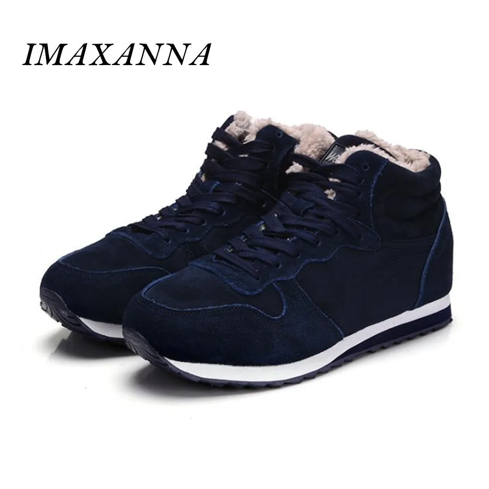 

Winter Boots Men Fashion Winter Shoes Men Leather Winter Warm Ankle Boots Man Warm Casual Men Boots With Fur Plus Size 36-48