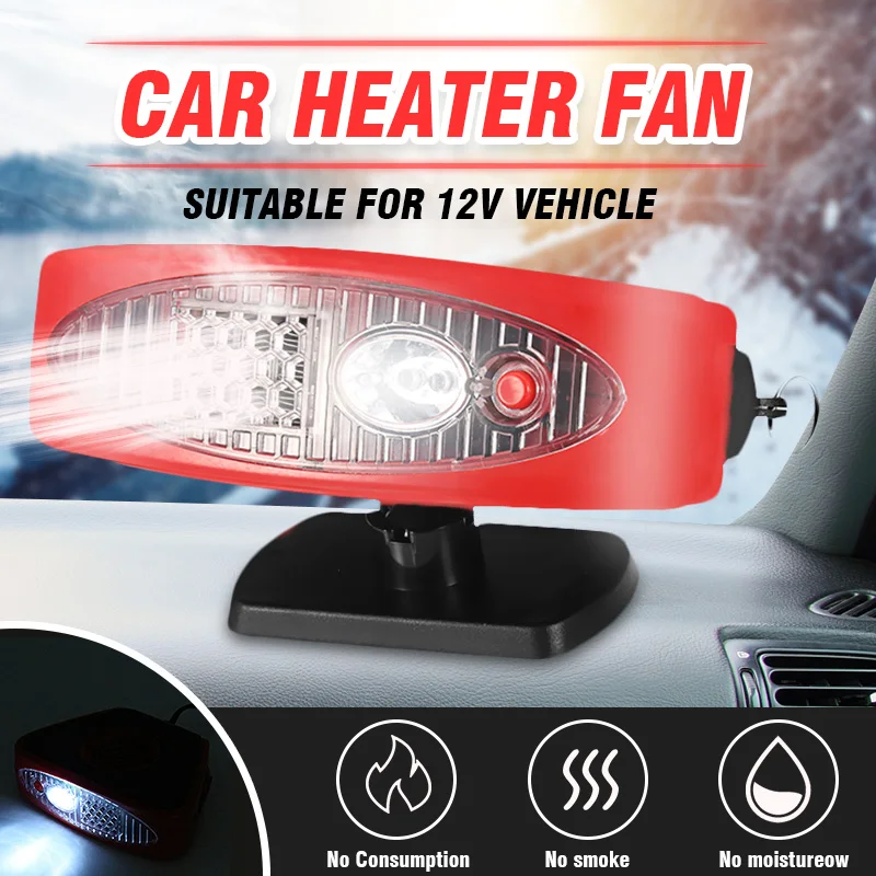 

New 12V 150W Car Heater Heating Cooling Fan Windscreen Window with Swing out Handle Defroster Driving Defroster Demister