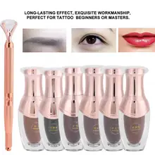 6 шт. 30 мл Professional краска для тату Pen Set Перманентный средства ухода за кожей губ бровей краски пигмент макияж чернила пигмент для Microblading
