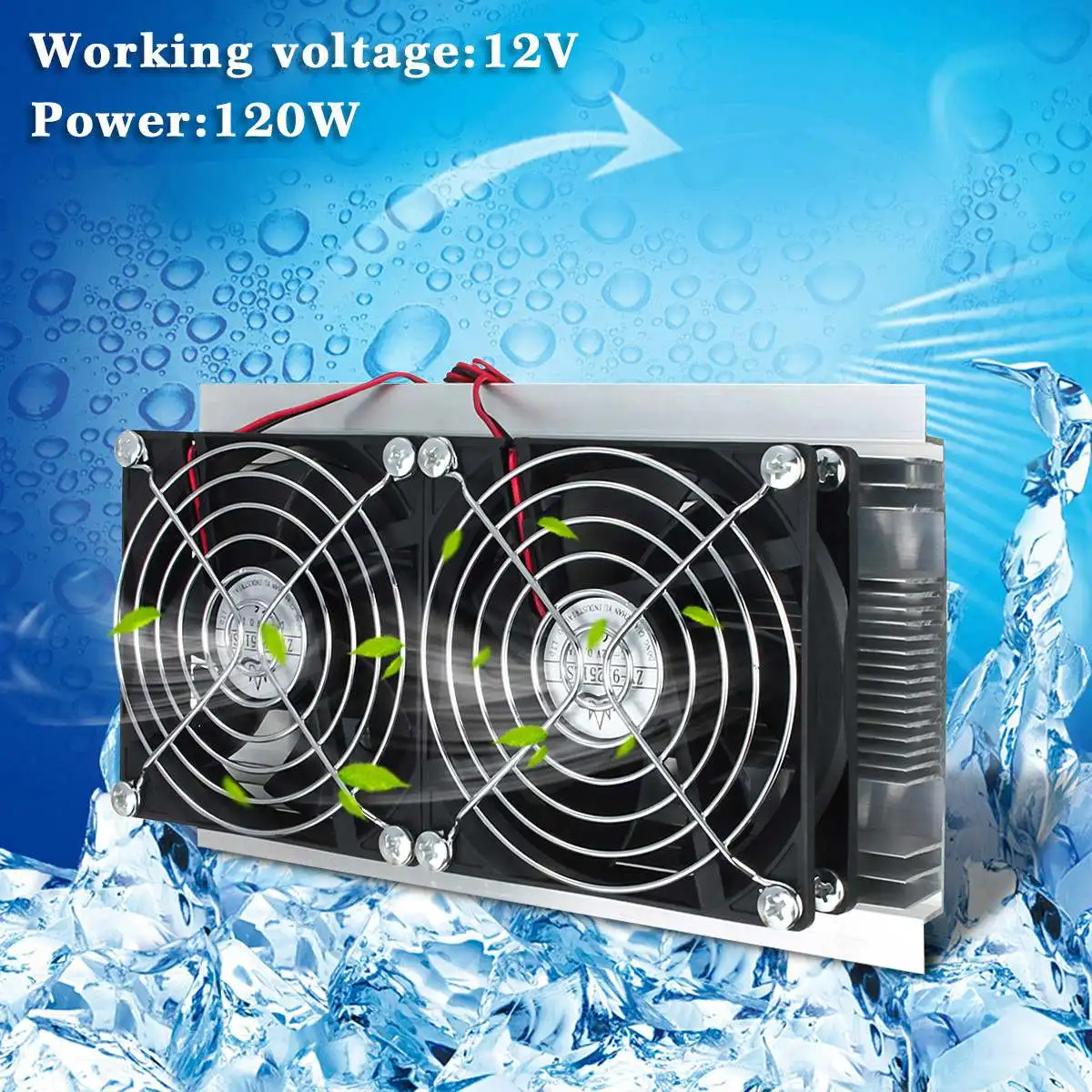 

New Refrigeration Thermoelectric Double Fan Cooling System Kit Cooler
