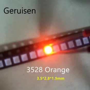 

SMD Led 3528/1210 Orange/amber Smd/smt Plcc-2 High Quality Ultra Bright Light-emitting Diode free Shipping 500PCS