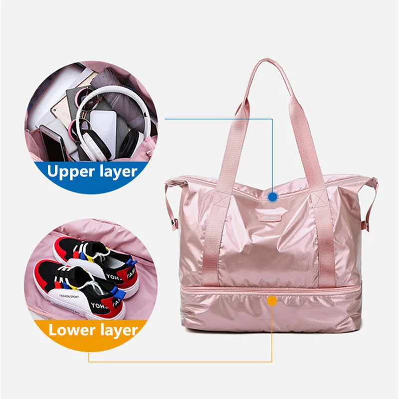 Качественная женская сумка из ткани Оксфорд для спортзала йоги влажная