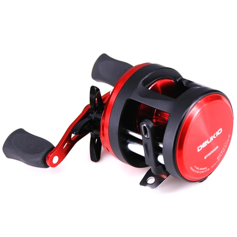 

DEUKIO Carbon Cloth Brake Thunder Strong Wheel Double Rocker Fishing Reel