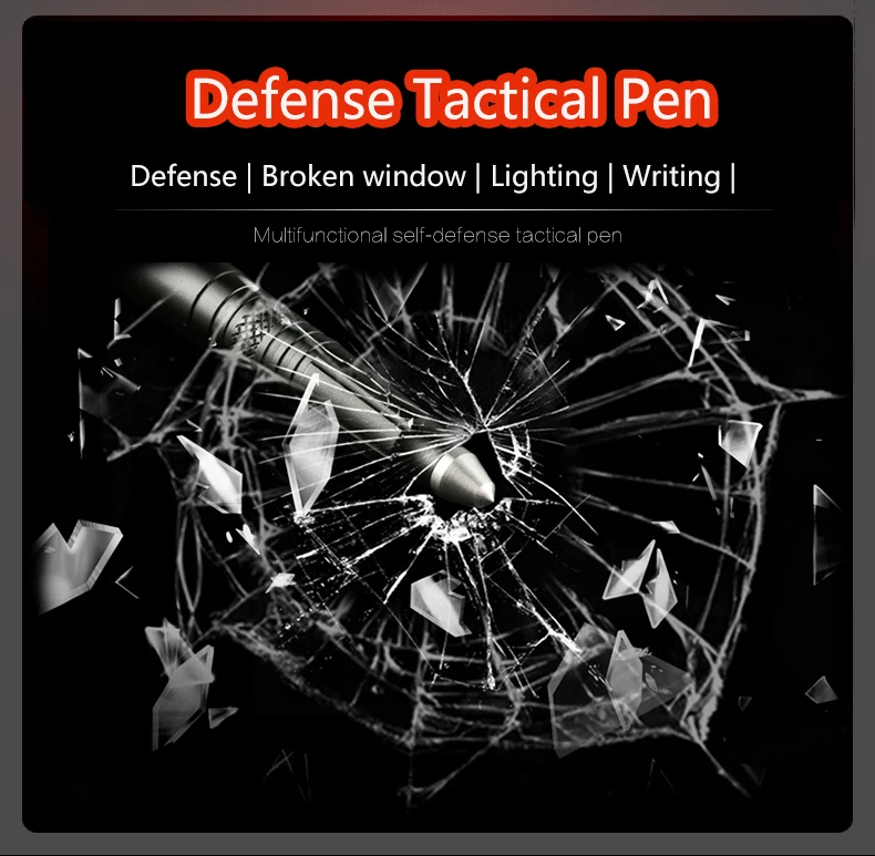 Defense Tactical Pen Multifunctional tungsten steel head Tactical Pen self-defense supplies women's anti wolf weapon Defense Tactical Pen Multifunctional tungsten steel head Tactical Pen self-defense supplies women's anti wolf weapon